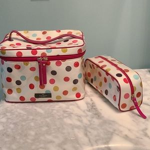 Kate Spade Polka Dot Makeup Bag Set